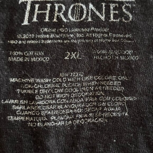 Game of Thrones Men Shirt 2XL I Drink and I Know Things Black Short Sleeve 18731 - Picture 6 of 7